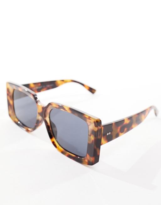 AJ Morgan oversized rectangle sunglasses in tortoiseshell | ASOS