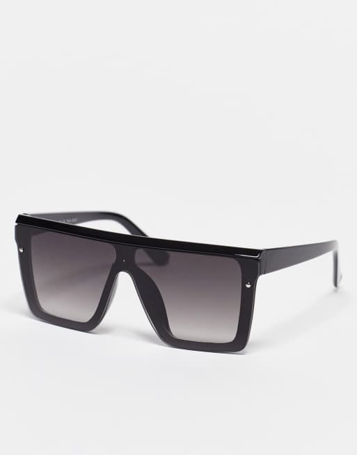 AJ Morgan - Oversized shield zonnebril in zwart