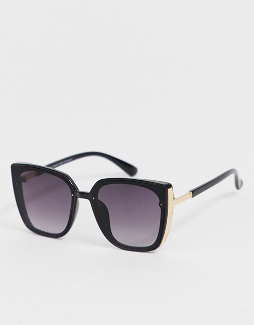 AJ Morgan oversized square sunglasses in black