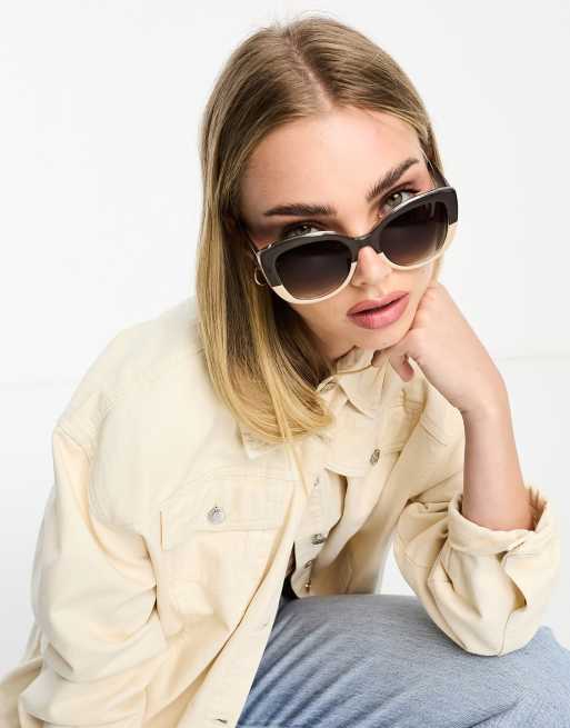 AJ Morgan oversized sunglasses in brown and beige | ASOS display picture 2