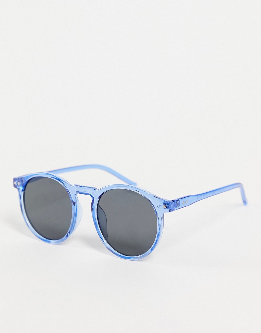 AJ Morgan Pause unisex round sunglasses in blue