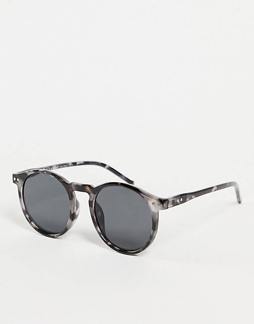  AJ Morgan Pause unisex round sunglasses in grey tort 