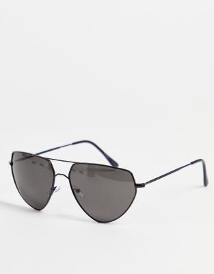 AJ MORGAN POINT DUME TRIANGLE AVIATOR STYLE SUNGLASSES-BLACK 