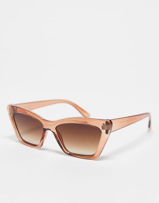 AJ Morgan razzy vintage cat eye sunglasses in champagne 