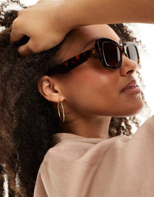 AJ Morgan rectangle sunglasses in tortoiseshell | ASOS display picture 3