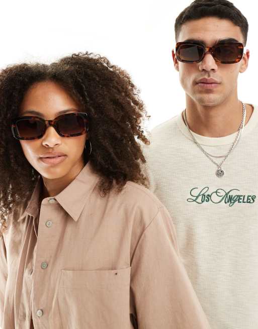 AJ Morgan rectangle sunglasses in tortoiseshell | ASOS display picture 2