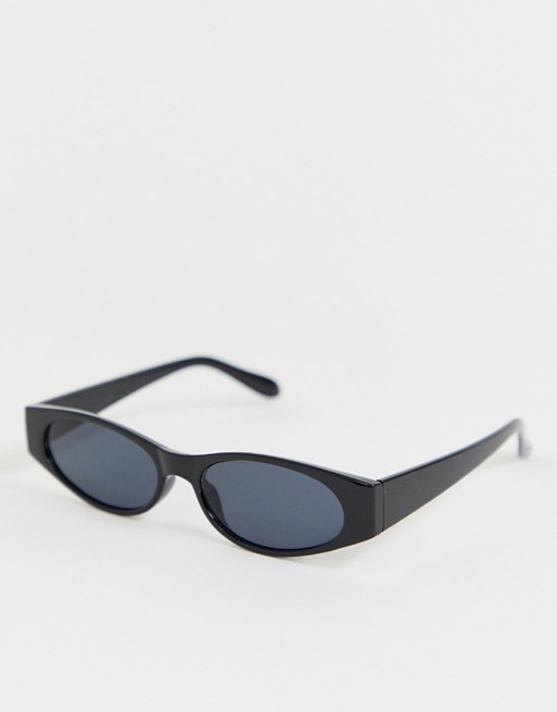 AJ Morgan retro cat eye sunglasses in black