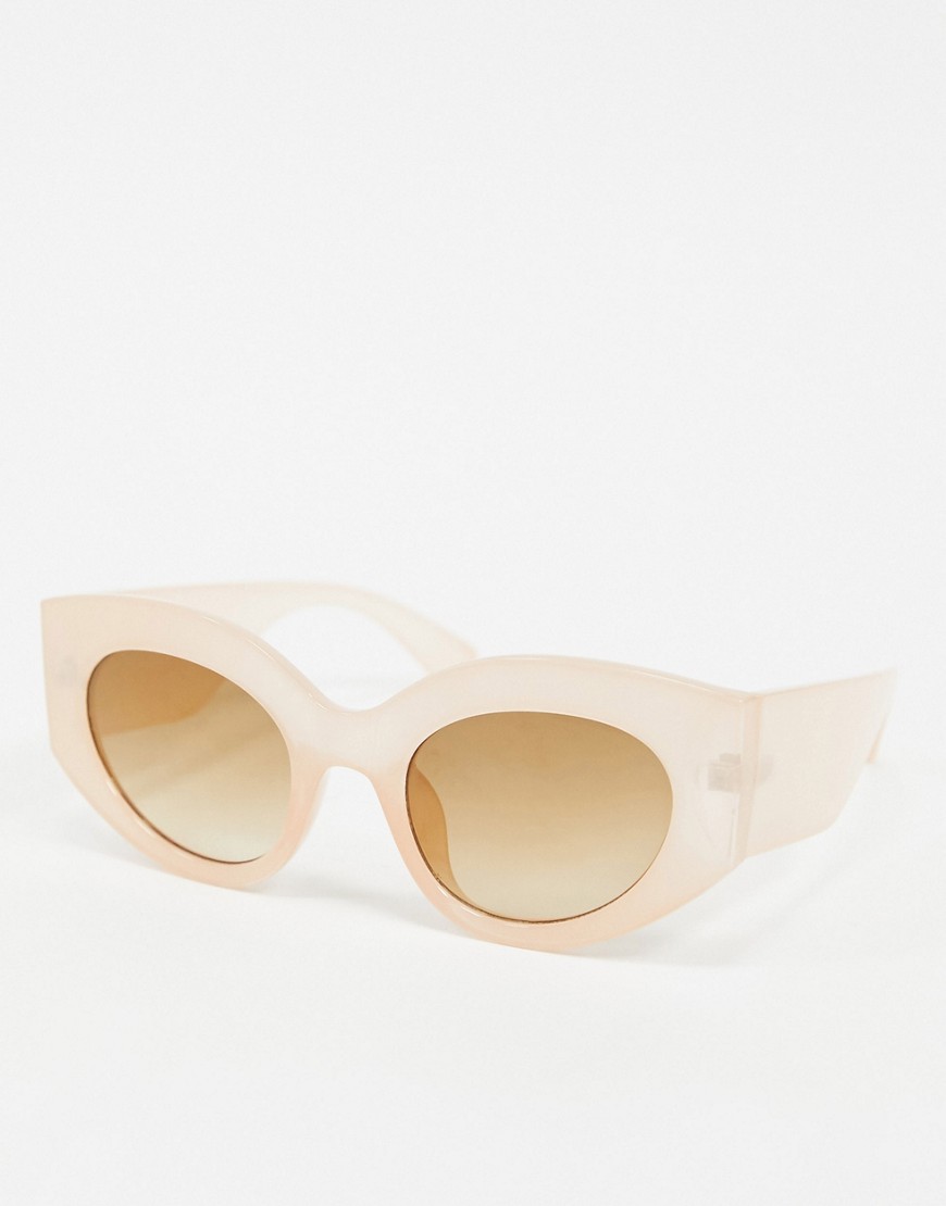 Aj Morgan Retro Oval Cat's-eye Sunglasses In Pink