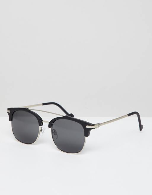 Aj Morgan Retro Sunglasses In Matte Black Asos 