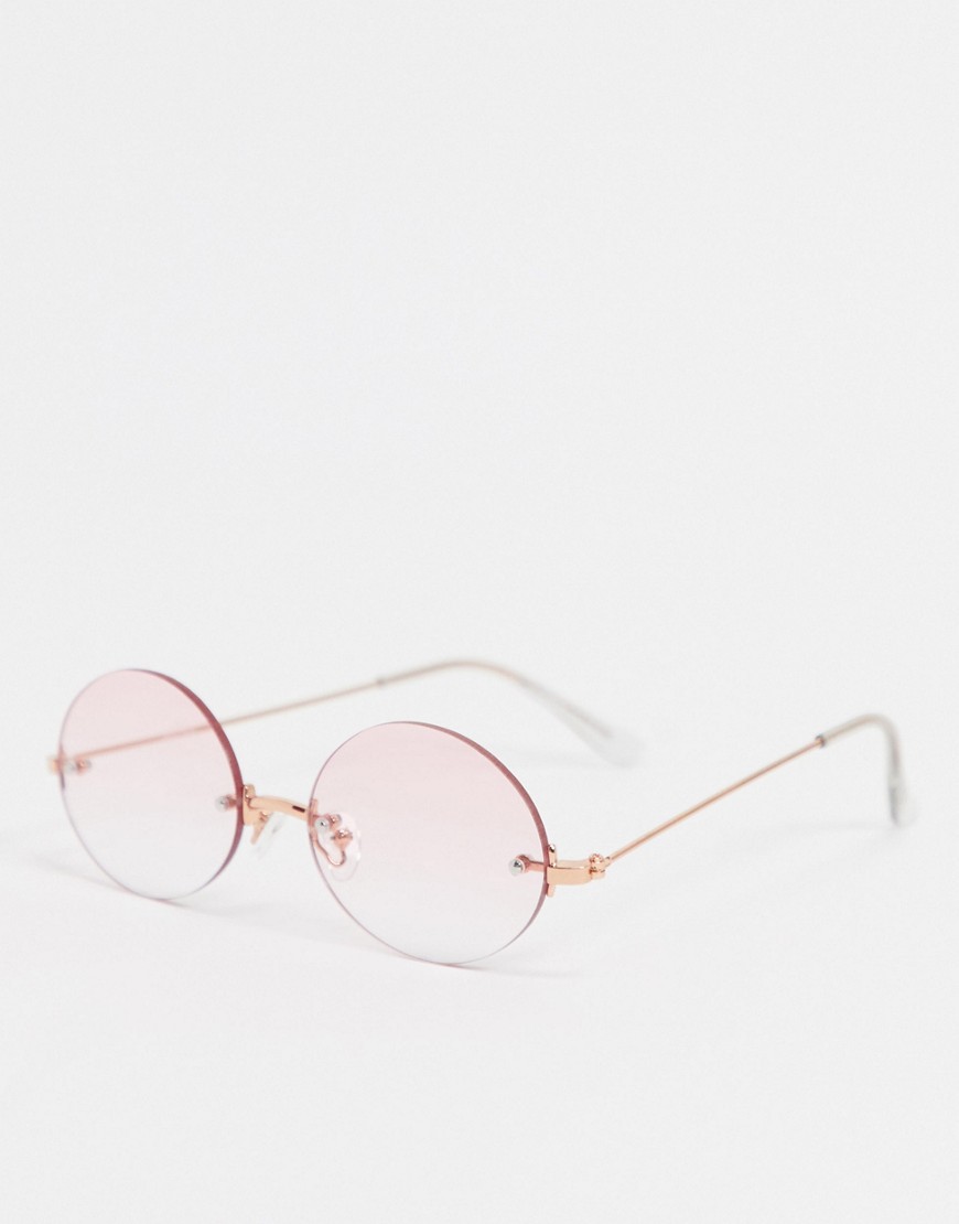 AJ Morgan - Ronde zonnebril in roze