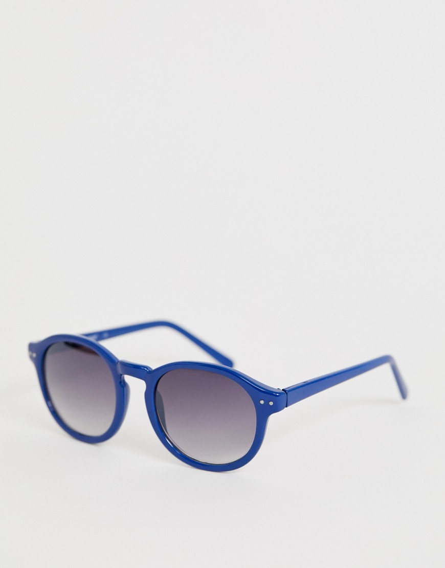 AJ Morgan - Ronde zonnebril met blauw montuur