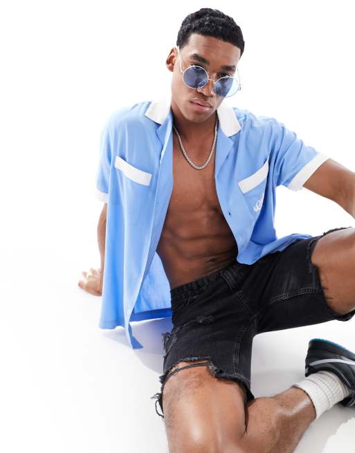 AJ Morgan round festival sunglasses in silver/blue, 4 of 4