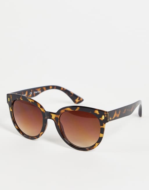 Aj Morgan Round Lens Sunglasses In Tortoise Shell Asos