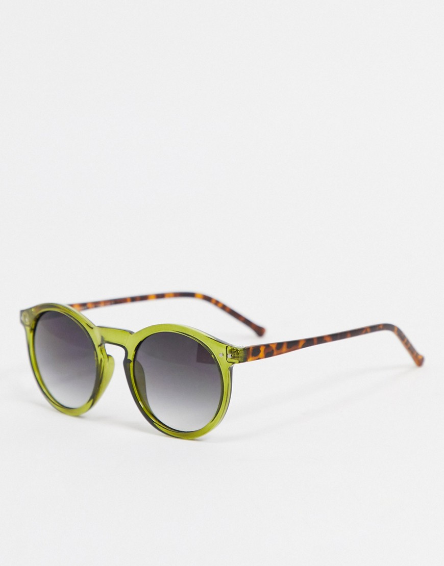AJ Morgan round sunglasses in olive-Green