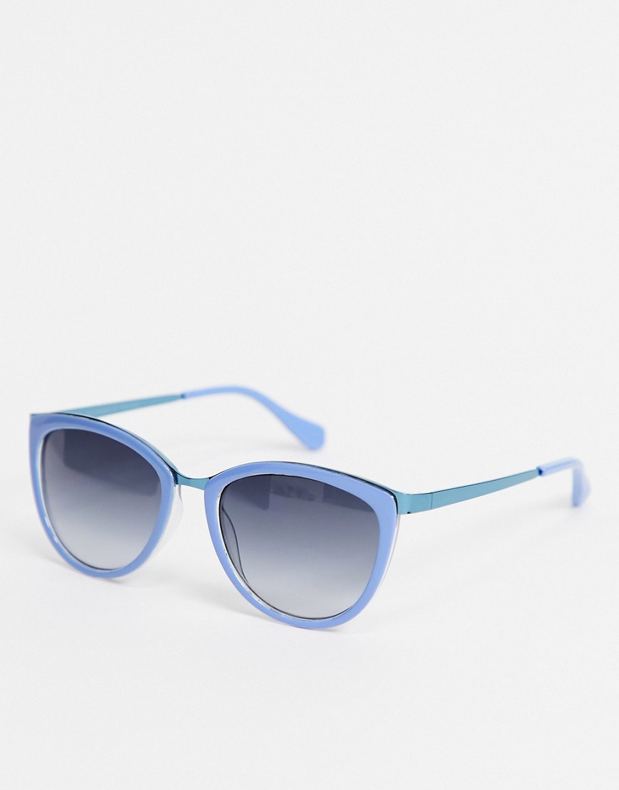 Aj Morgan Round Sunglasses In Pastel Blue