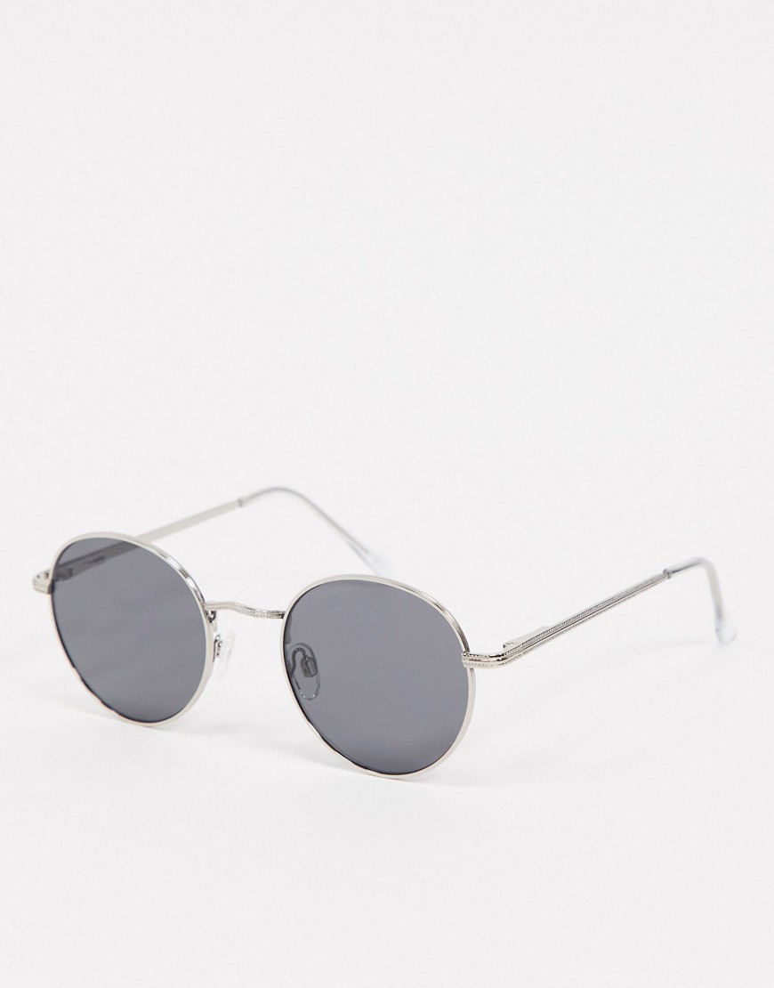 Aj Morgan Round Sunglasses In Silver