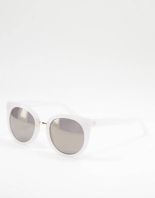 AJ Morgan round sunglasses with white frame