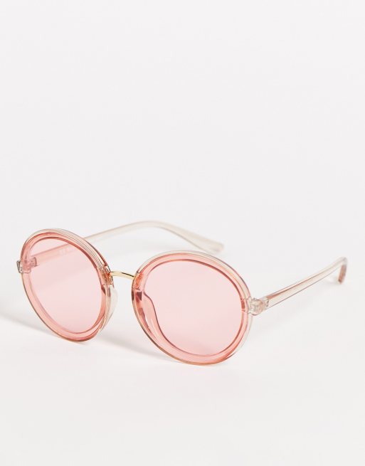AJ Morgan – Runde Oversize-Damensonnenbrille in Rosa