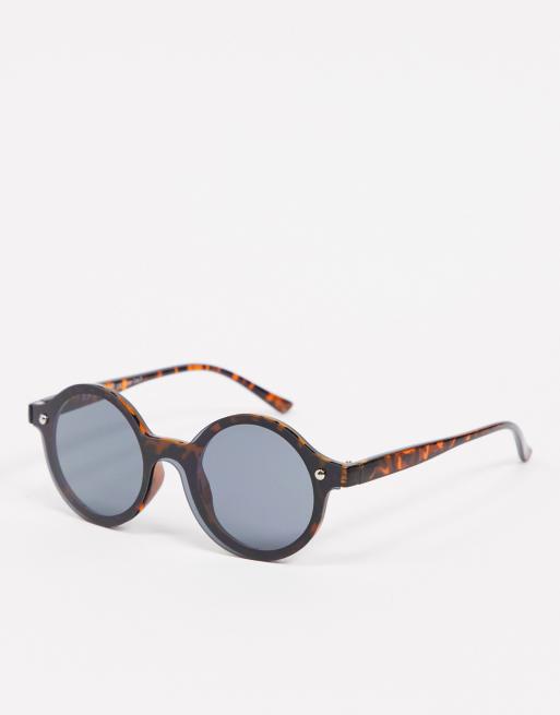 AJ Morgan – Runde, randlose Sonnenbrille in Schildpattoptik