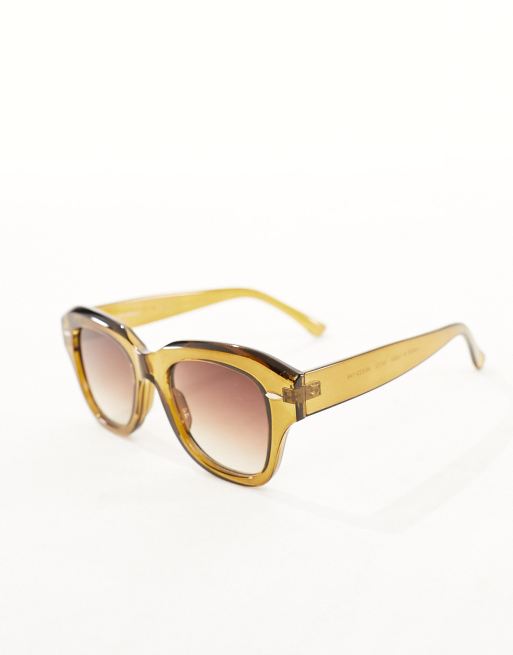 AJ Morgan – Runde Sonnenbrille mit dickem Gestell in Olivgrün, 2 von 4
