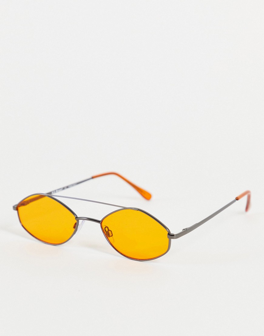AJ Morgan – Runde Sonnenbrillemit schmalem Design-Orange