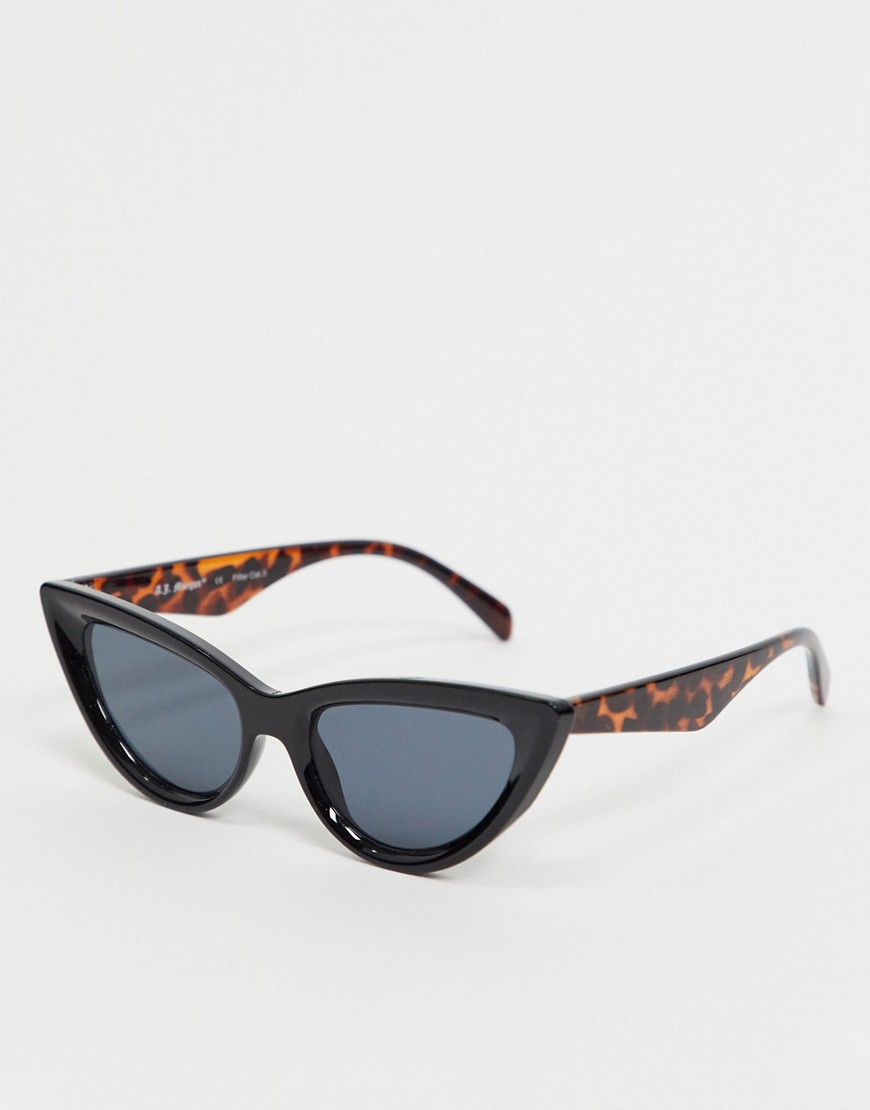 AJ Morgan slim cat eye sunglasses in black