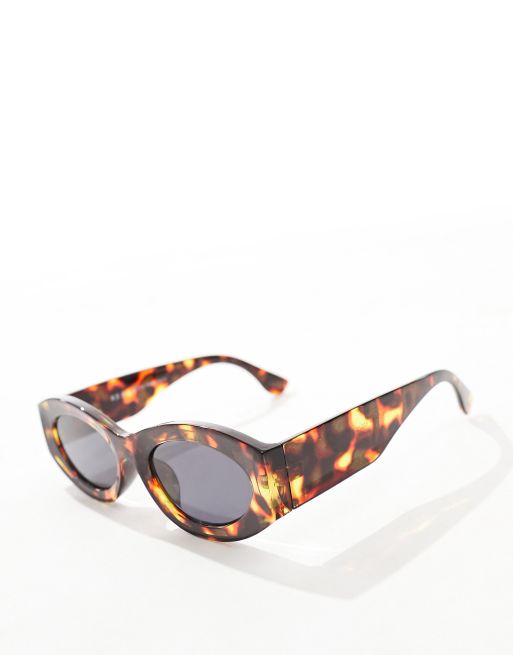 AJ Morgan slim cat eye sunglasses in tortoiseshell | ASOS display picture 1