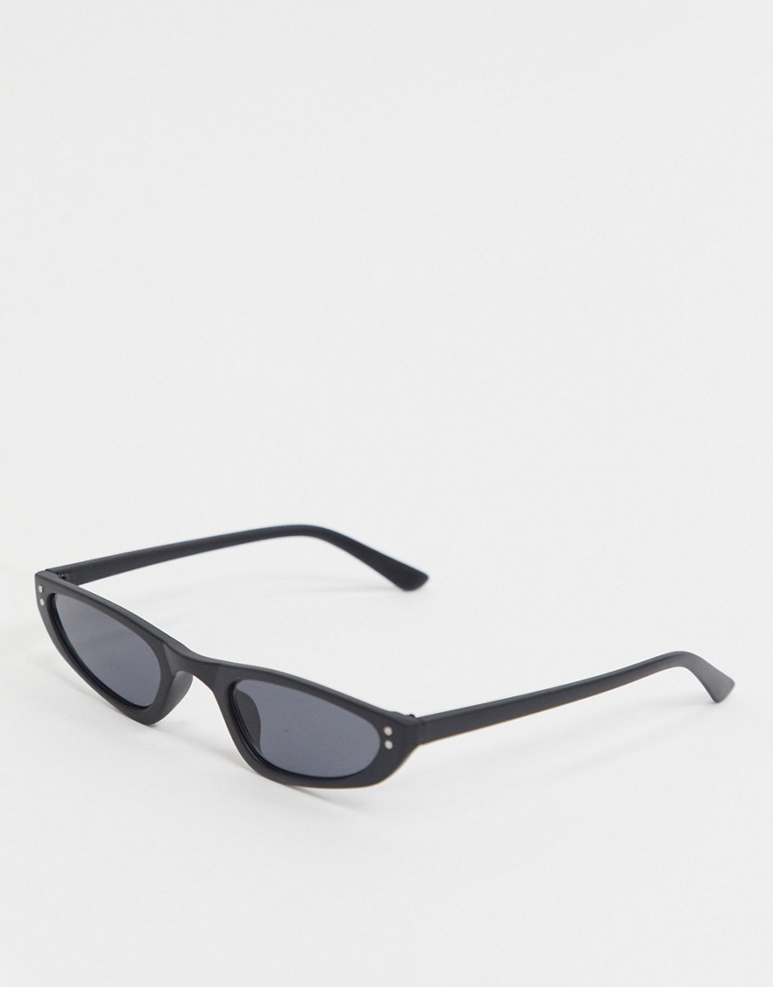 AJ Morgan slim square sunglasses in black