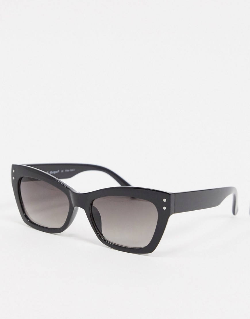 AJ Morgan - Smalle vierkante zonnebril in zwart