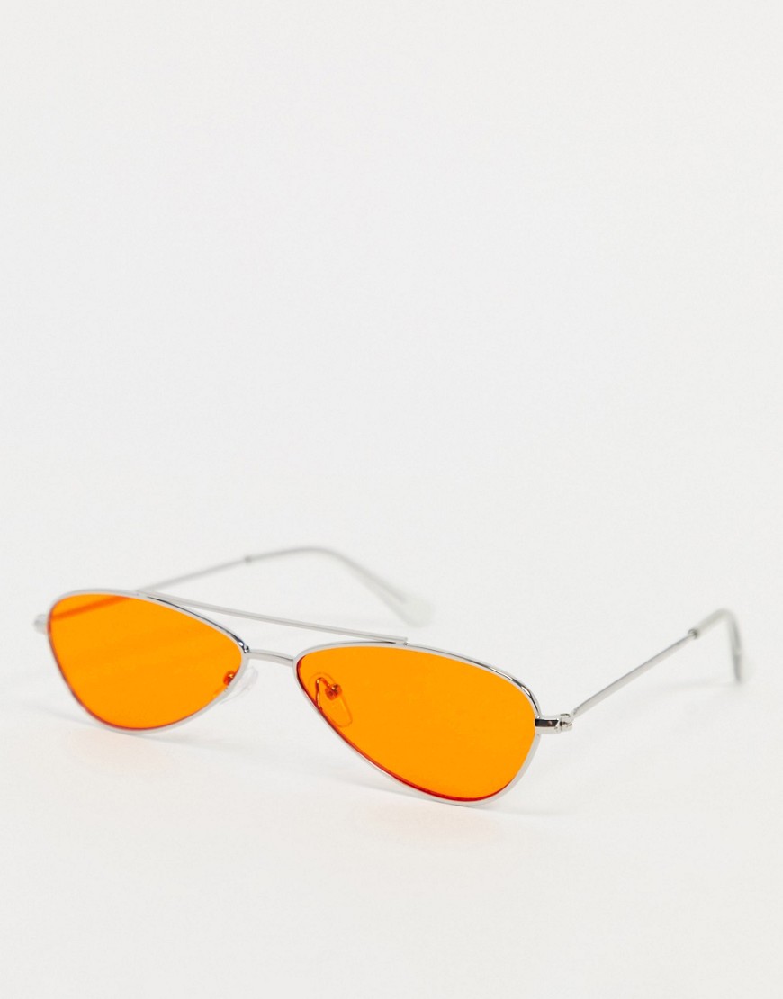 Aj Morgan Snippet Aviator Sunglasses In Orange