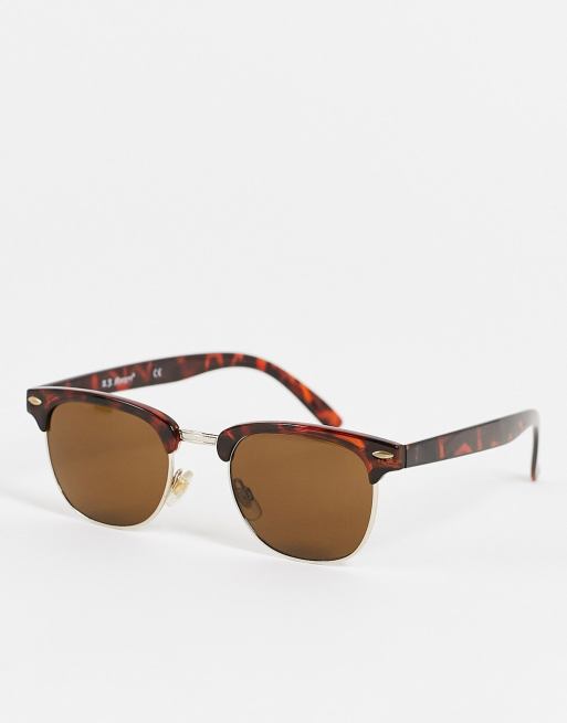 Aj Morgan Soho Retro Sunglasses In Tort Asos 