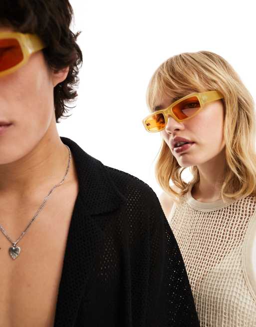 AJ Morgan – Sonnenbrille mit leicht abgerundeter Form in Gelb