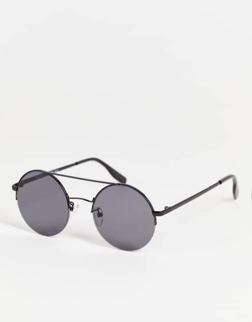 AJ Morgan – Sonnenbrille mit runden Gläsern und doppeltem Brauensteg
