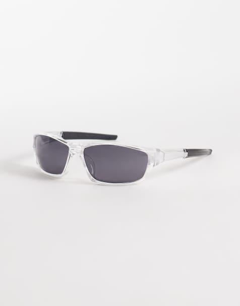 AJ Morgan sportin joe wraparound sunglasses in silver and black - view 1