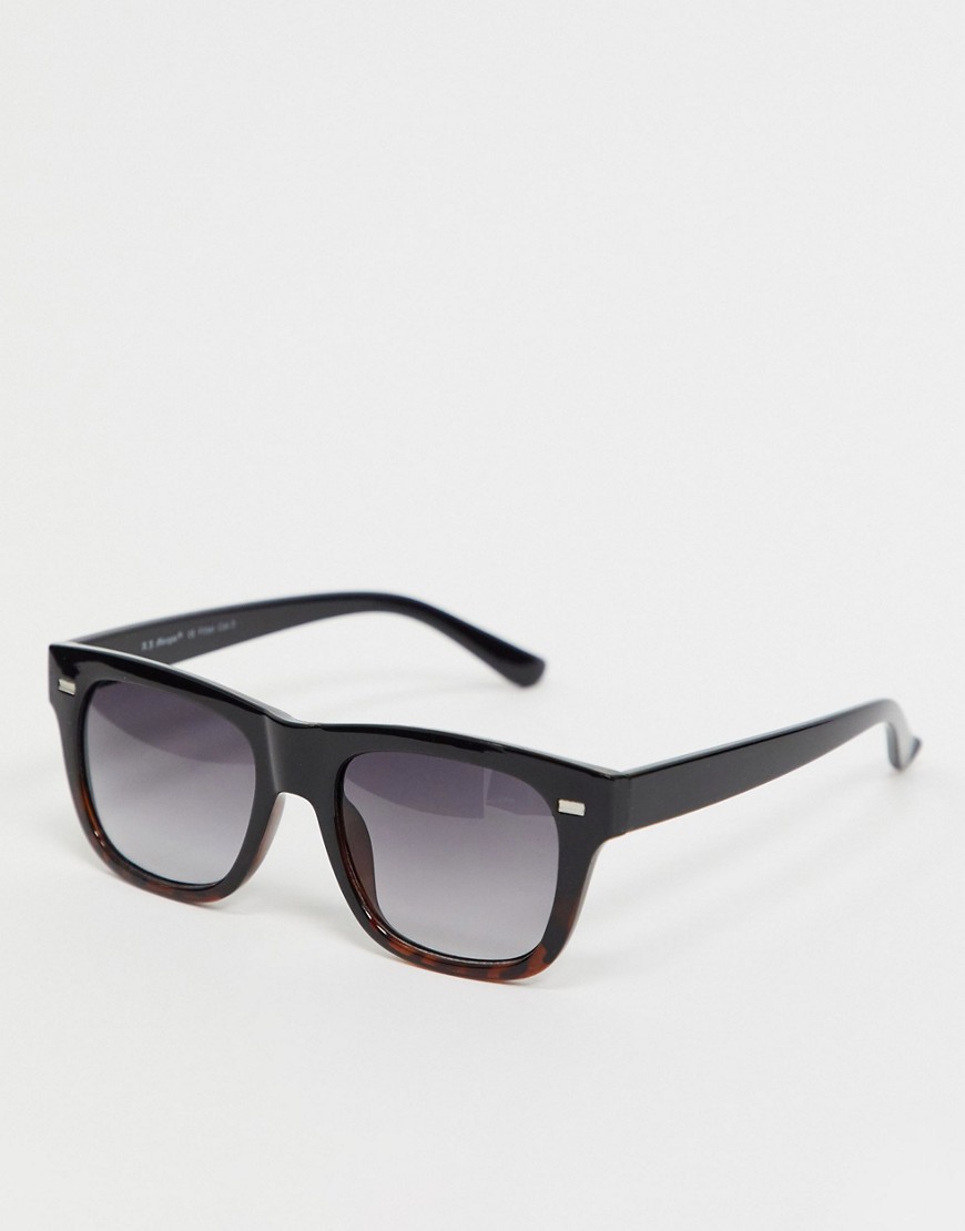 AJ Morgan square sunglasses in black and tort