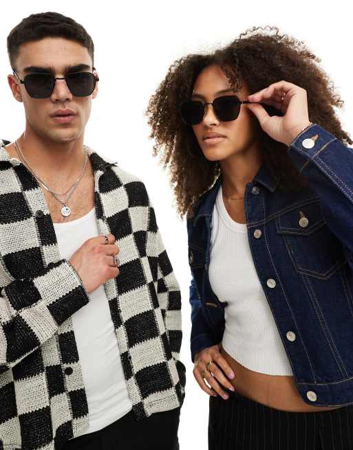 AJ Morgan square sunglasses in black | ASOS display picture 3