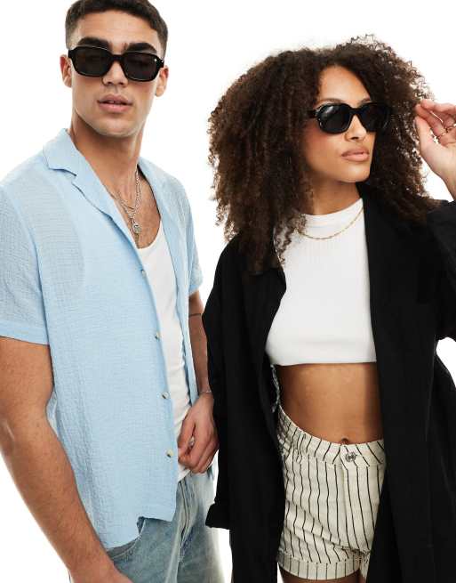  AJ Morgan black square frame sleek sunglasses AJ Morgan square sunglasses in black | ASOS main image 2