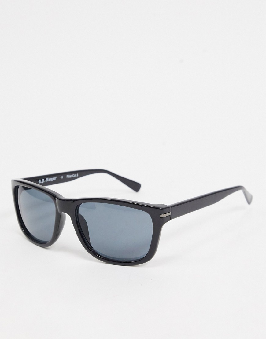Aj Morgan Square Sunglasses In Black