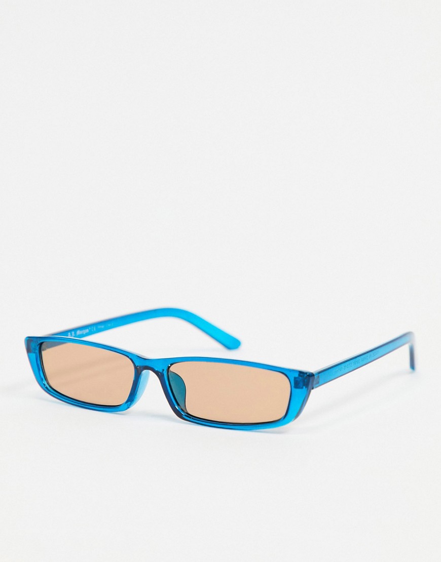Aj Morgan Square Sunglasses In Blue-blues