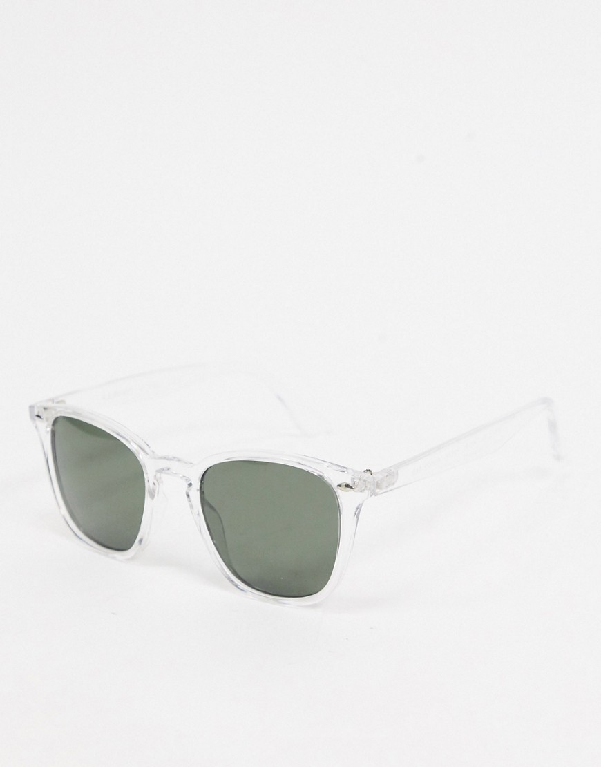 Aj Morgan Square Sunglasses In Clear White