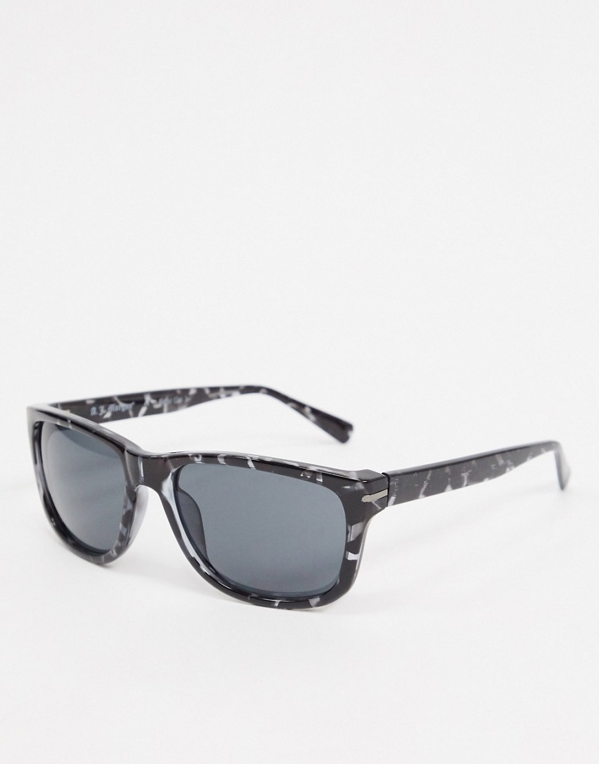 Aj Morgan Square Sunglasses In Gray Tortoiseshell-grey