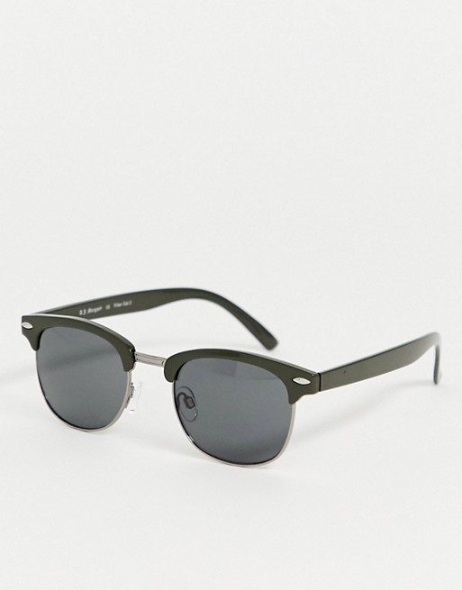 AJ Morgan square sunglasses in green