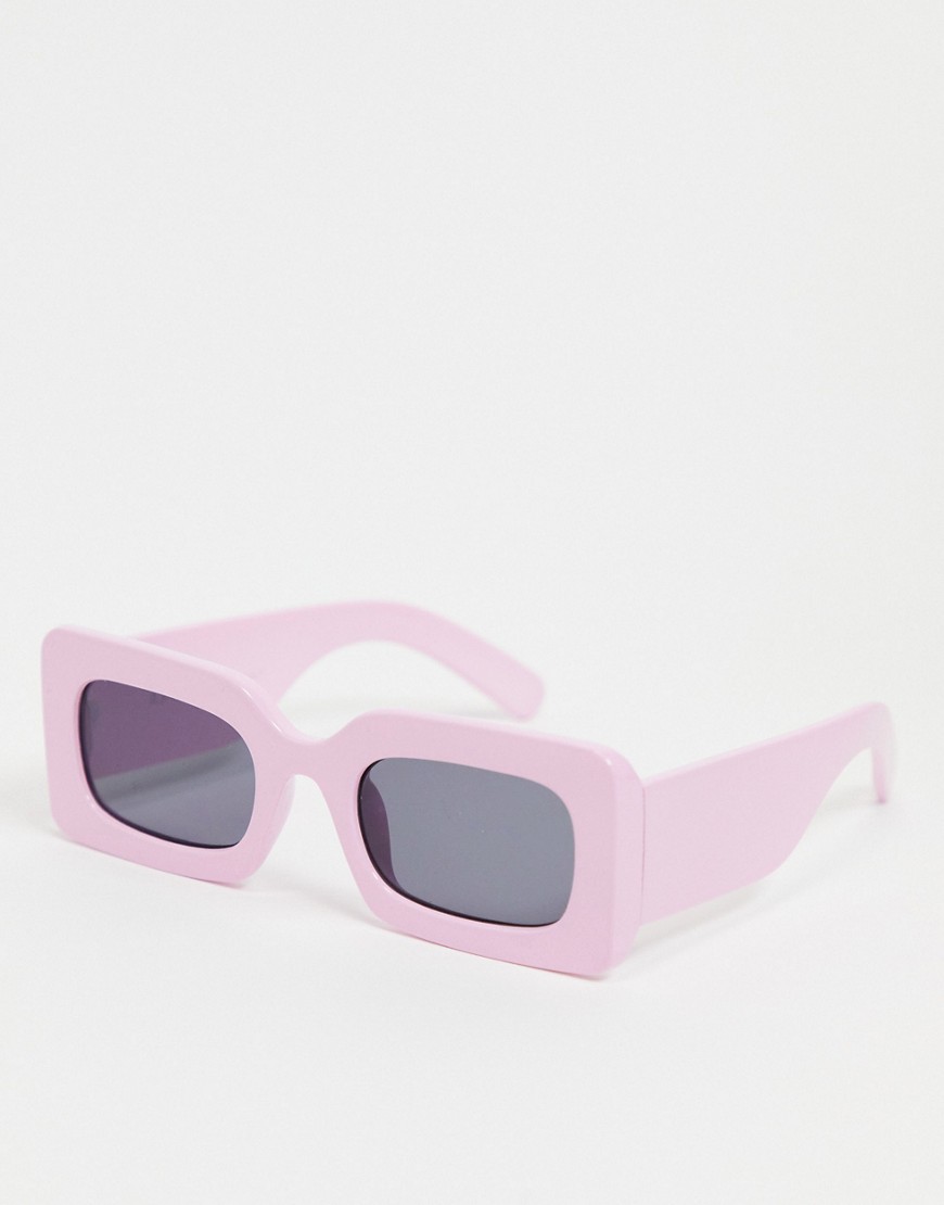 Aj Morgan Square Sunglasses In Pastel Pink