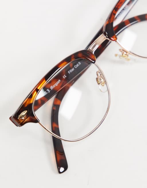 AJ Morgan square sunglasses in tortoise shell with clear  display picture 3