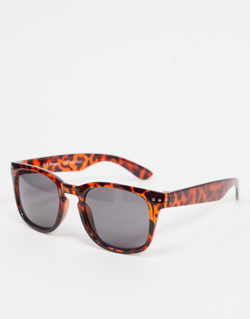 Aj Morgan Square Sunglasses In Tortoiseshell-brown