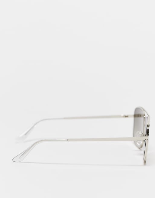 AJ Morgan – Srebrne klasyczne okulary przeciwsłoneczne typu aviator, 4 z 4