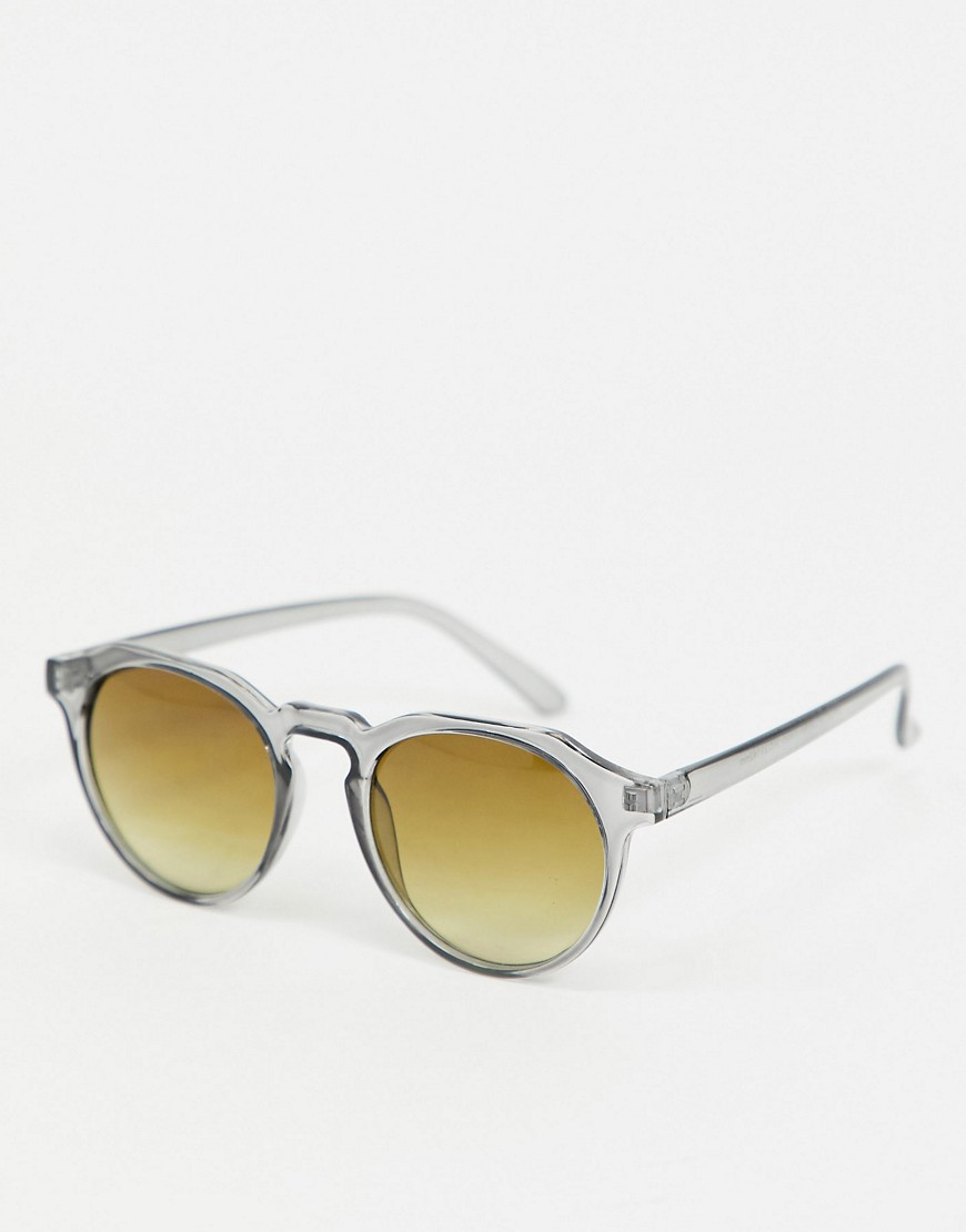 Aj Morgan Steady Angular Round Sunglasses-gray