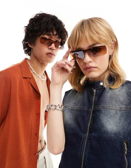 AJ Morgan Stealth racer sunglasses in gold mirror