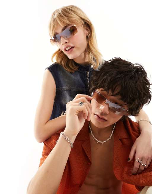 AJ Morgan Stealth racer sunglasses in gold mirror, 2 of 4