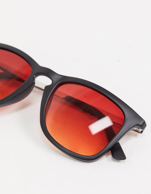 AJ Morgan style sunglasses in black with amber lens, 3 of 4